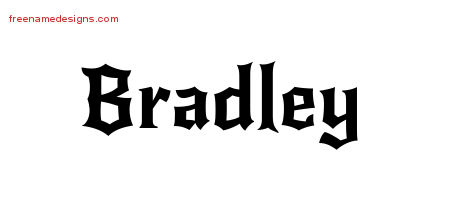 Gothic Name Tattoo Designs Bradley Download Free