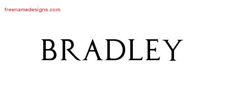 Regal Victorian Name Tattoo Designs Bradley Printable