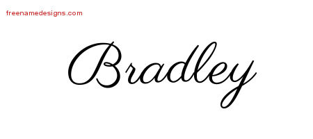 Classic Name Tattoo Designs Bradley Printable