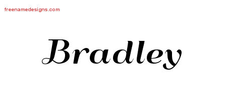 Art Deco Name Tattoo Designs Bradley Graphic Download
