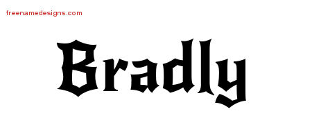 Gothic Name Tattoo Designs Bradly Download Free