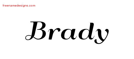 Art Deco Name Tattoo Designs Brady Graphic Download