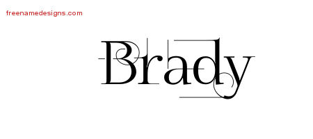 Decorated Name Tattoo Designs Brady Free Lettering