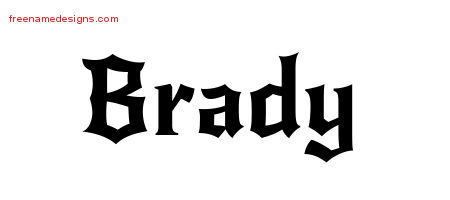 Gothic Name Tattoo Designs Brady Download Free