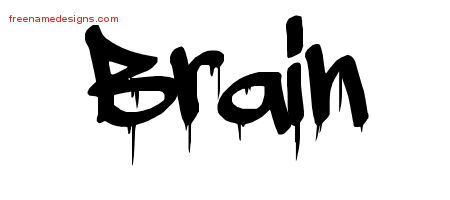 Graffiti Name Tattoo Designs Brain Free
