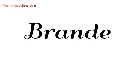 Art Deco Name Tattoo Designs Brande Printable