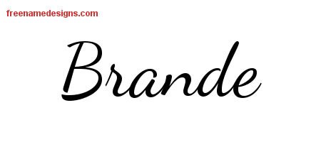 Lively Script Name Tattoo Designs Brande Free Printout