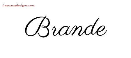Classic Name Tattoo Designs Brande Graphic Download