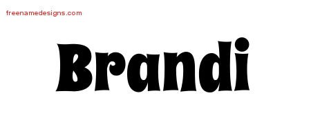 Groovy Name Tattoo Designs Brandi Free Lettering