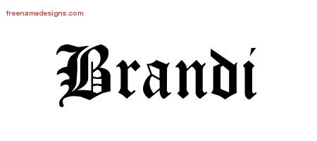 Blackletter Name Tattoo Designs Brandi Graphic Download