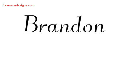 Elegant Name Tattoo Designs Brandon Free Graphic