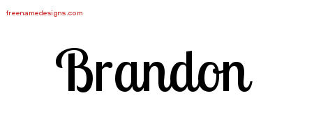 Handwritten Name Tattoo Designs Brandon Free Download