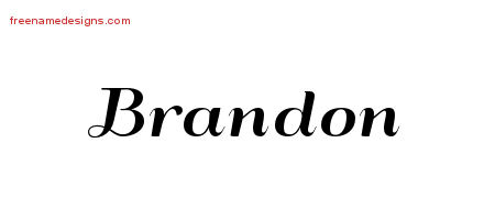 Art Deco Name Tattoo Designs Brandon Graphic Download