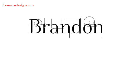 Decorated Name Tattoo Designs Brandon Free Lettering