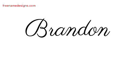 Classic Name Tattoo Designs Brandon Graphic Download