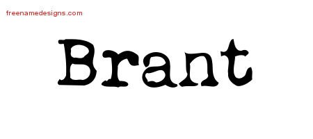 Vintage Writer Name Tattoo Designs Brant Free