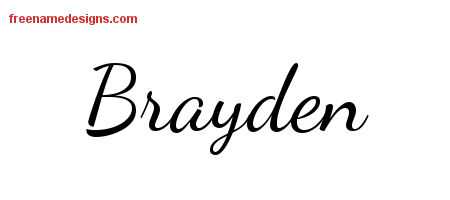 Lively Script Name Tattoo Designs Brayden Free Download