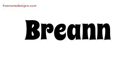 Groovy Name Tattoo Designs Breann Free Lettering