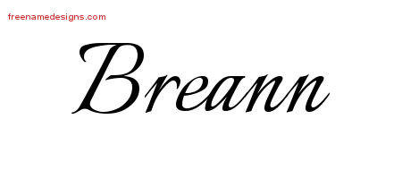 Calligraphic Name Tattoo Designs Breann Download Free