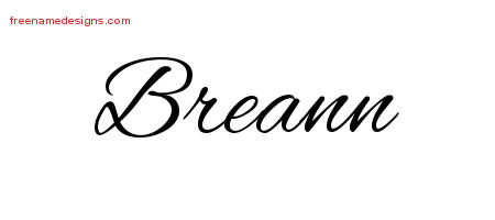 Cursive Name Tattoo Designs Breann Download Free