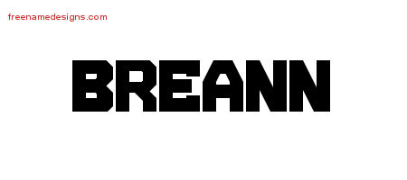 Titling Name Tattoo Designs Breann Free Printout