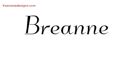 Elegant Name Tattoo Designs Breanne Free Graphic