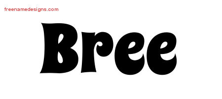 Groovy Name Tattoo Designs Bree Free Lettering