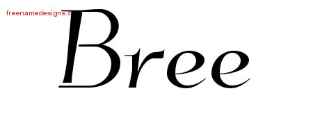 Elegant Name Tattoo Designs Bree Free Graphic