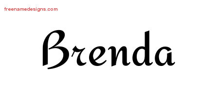 Calligraphic Stylish Name Tattoo Designs Brenda Download Free