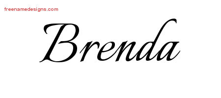Calligraphic Name Tattoo Designs Brenda Download Free