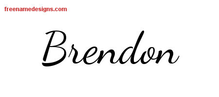 Lively Script Name Tattoo Designs Brendon Free Download