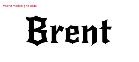 Gothic Name Tattoo Designs Brent Download Free
