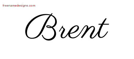 Classic Name Tattoo Designs Brent Printable