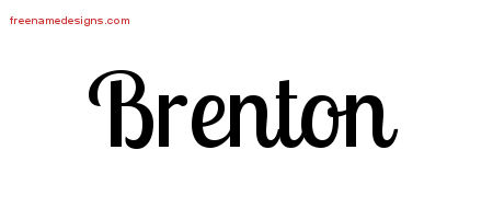 Handwritten Name Tattoo Designs Brenton Free Printout