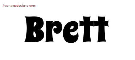 Groovy Name Tattoo Designs Brett Free Lettering