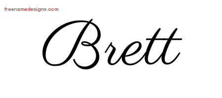 Classic Name Tattoo Designs Brett Printable
