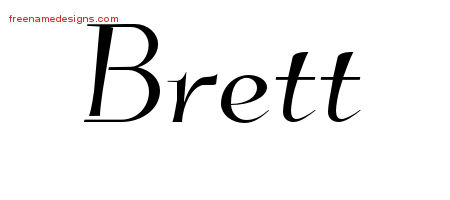 Elegant Name Tattoo Designs Brett Free Graphic