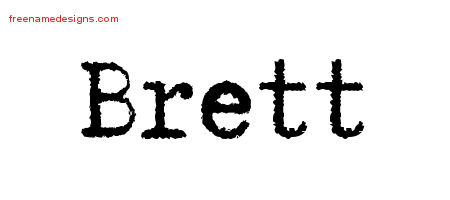 Typewriter Name Tattoo Designs Brett Free Download