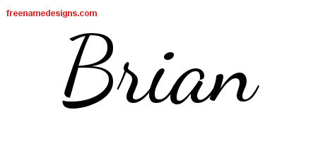 Lively Script Name Tattoo Designs Brian Free Printout
