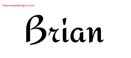 Calligraphic Stylish Name Tattoo Designs Brian Download Free