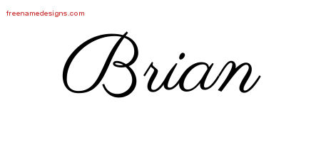 Classic Name Tattoo Designs Brian Printable