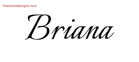 Calligraphic Name Tattoo Designs Briana Download Free