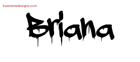 Graffiti Name Tattoo Designs Briana Free Lettering