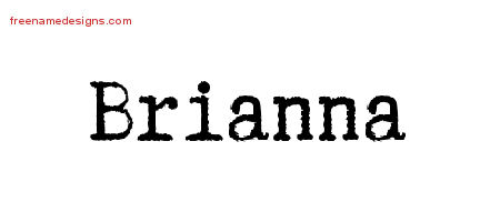 Typewriter Name Tattoo Designs Brianna Free Download