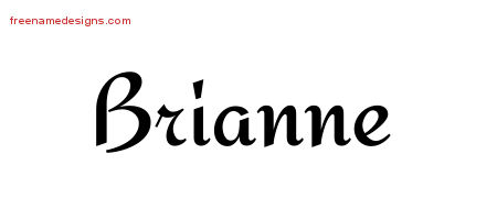 Calligraphic Stylish Name Tattoo Designs Brianne Download Free