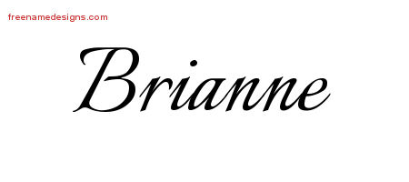 Calligraphic Name Tattoo Designs Brianne Download Free