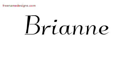 Elegant Name Tattoo Designs Brianne Free Graphic