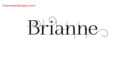 Decorated Name Tattoo Designs Brianne Free
