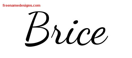 Lively Script Name Tattoo Designs Brice Free Download