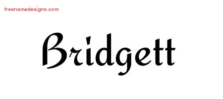 Calligraphic Stylish Name Tattoo Designs Bridgett Download Free
